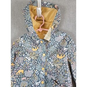 RACHEL ZOE WOODLAND CREATURES RAIN COAT Jacket Girls 3T Hooded Lined Sweet NEW